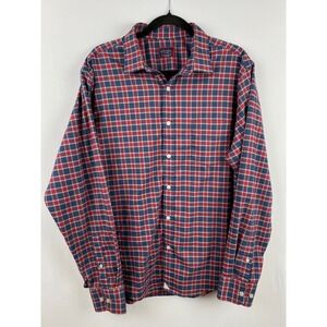 UNTUCKit Plaid‎ Button Down Shirt Men XL Americana Casual Red Blue